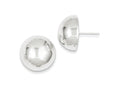 FJC Finejewelers Sterling Silver 18mm Half Ball Earrings