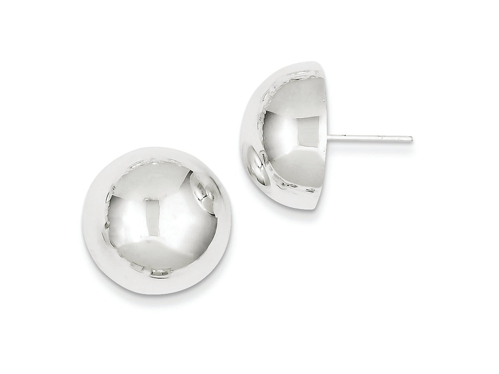 FJC Finejewelers Sterling Silver 18mm Half Ball Earrings