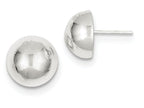 FJC Finejewelers Sterling Silver 12mm Half Ball Earrings