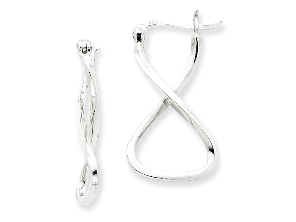 FJC Finejewelers Sterling Silver Twisted Oval Infinity Hoop Earrings