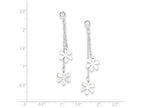 FJC Finejewelers Sterling Silver Flower Dangle Post Earrings