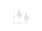 FJC Finejewelers Sterling Silver Cross In Heart Earrings