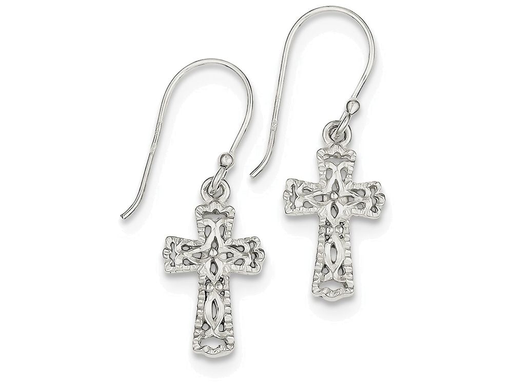 FJC Finejewelers Sterling Silver Cross Earrings