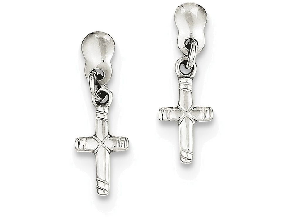 FJC Finejewelers Sterling Silver Dangle Cross Earrings