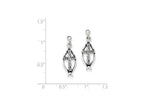 FJC Finejewelers Sterling Silver Ichthus (fish) Cross Earrings