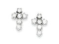 FJC Finejewelers Sterling Silver Cubic Zirconia Cross Post Earrings