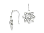 FJC Finejewelers Sterling Silver Cubic Zirconia Snowflake Earrings