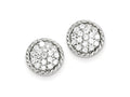 FJC Finejewelers Sterling Silver Round Cubic Zirconia Post Earrings