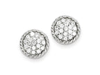 FJC Finejewelers Sterling Silver Round Cubic Zirconia Post Earrings