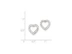 FJC Finejewelers Sterling Silver Cubic Zirconia Heart Post Earrings