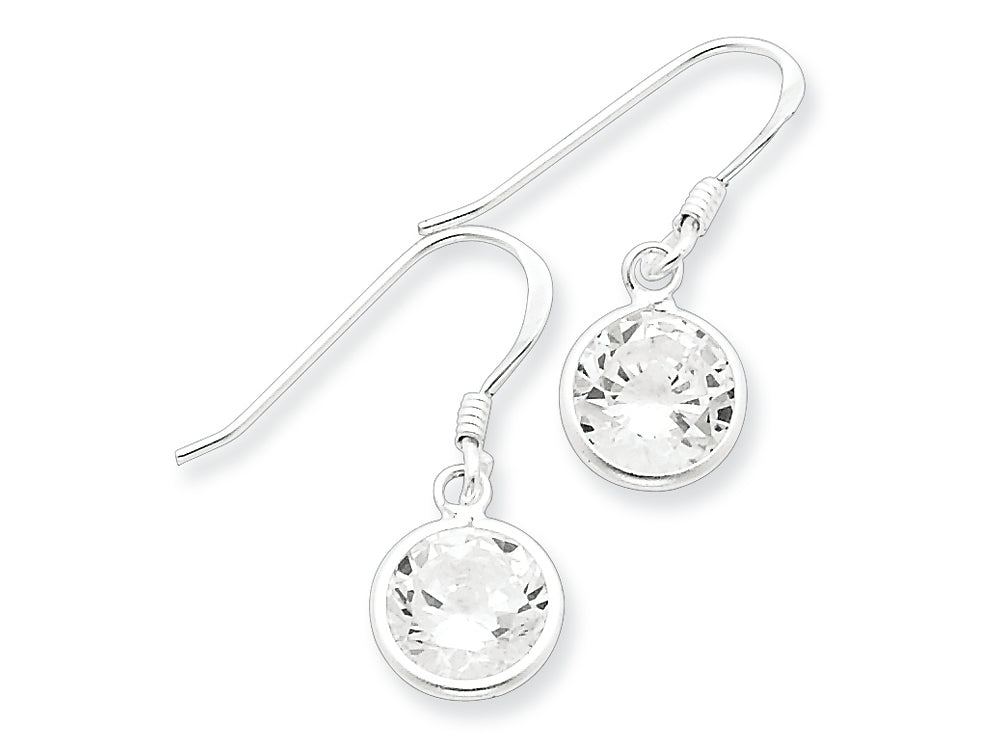 FJC Finejewelers Sterling Silver Round Clear Cubic Zirconia Earrings