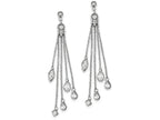FJC Finejewelers Sterling Silver Cubic Zirconia Dangle Post Earrings
