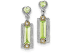 FJC Finejewelers Sterling Silver Light Green Cubic Zirconia Post Earrings
