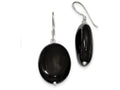 FJC Finejewelers Sterling Silver Black Agate Earrings