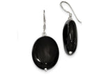 FJC Finejewelers Sterling Silver Black Agate Earrings