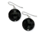 FJC Finejewelers Sterling Silver 16.5mm Faceted Onyx Bead Earrings