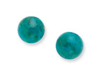 FJC Finejewelers Sterling Silver 10-10.5mm Button Turquoise Post Earrings