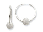 FJC Finejewelers Sterling Silver Laser Bead Endless Hoop Earrings