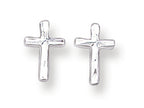 FJC Finejewelers Sterling Silver Cross Mini Earrings