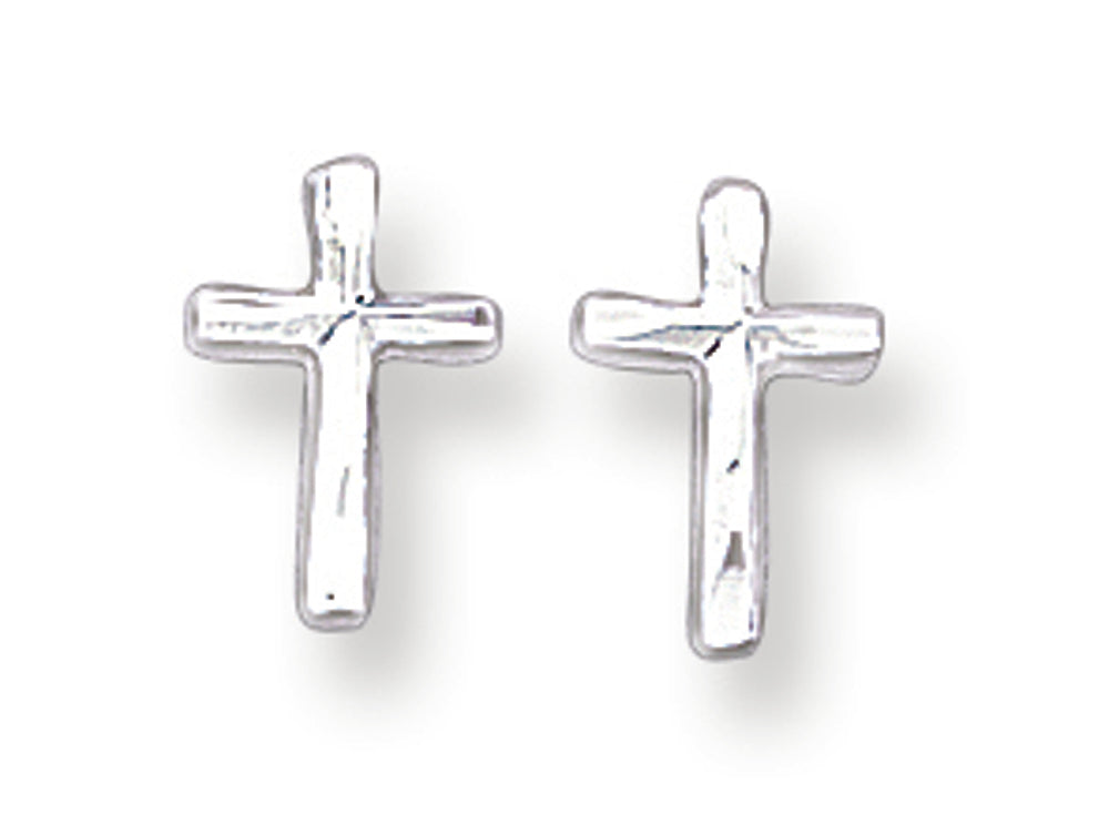 FJC Finejewelers Sterling Silver Cross Mini Earrings