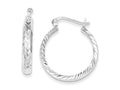 FJC Finejewelers Sterling Silver 4mm Bright-cut Hoop Earrings