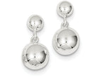 FJC Finejewelers Sterling Silver Round Bead Dangle Post Earrings