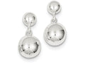 FJC Finejewelers Sterling Silver Round Bead Dangle Post Earrings