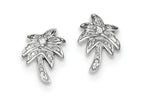 FJC Finejewelers Sterling Silver Cubic Zirconia Palm Tree Post Earrings