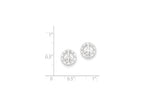 FJC Finejewelers Sterling Silver Small Cubic Zirconia Peace Symbol Post Earrings