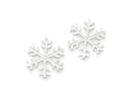 FJC Finejewelers Sterling Silver and Cubic Zirconia Polished Snowflake Post Earrings