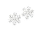 FJC Finejewelers Sterling Silver and Cubic Zirconia Polished Snowflake Post Earrings