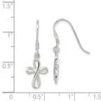 FJC Finejewelers Sterling Silver Polished Cross Dangle Earrings