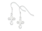 FJC Finejewelers Sterling Silver Polished Cross Dangle Earrings