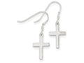 FJC Finejewelers Sterling Silver Polished Cross Dangle Earrings