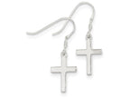 FJC Finejewelers Sterling Silver Polished Cross Dangle Earrings