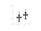 FJC Finejewelers Sterling Silver Antiqued Cross Post Earrings