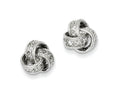 FJC Finejewelers Sterling Silver Cubic Zirconia Love Knot Post Earrings