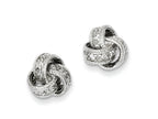 FJC Finejewelers Sterling Silver Cubic Zirconia Love Knot Post Earrings