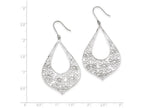 FJC Finejewelers Sterling Silver Flowers W/ Cubic Zirconia Teardrop Dangle Earrings