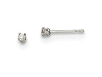 FJC Finejewelers Sterling Silver 2mm Round Snap Set Cubic Zirconia Stud Earrings