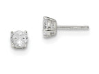 FJC Finejewelers Sterling Silver 5mm Round Basket Set Cubic Zirconia Stud Earrings