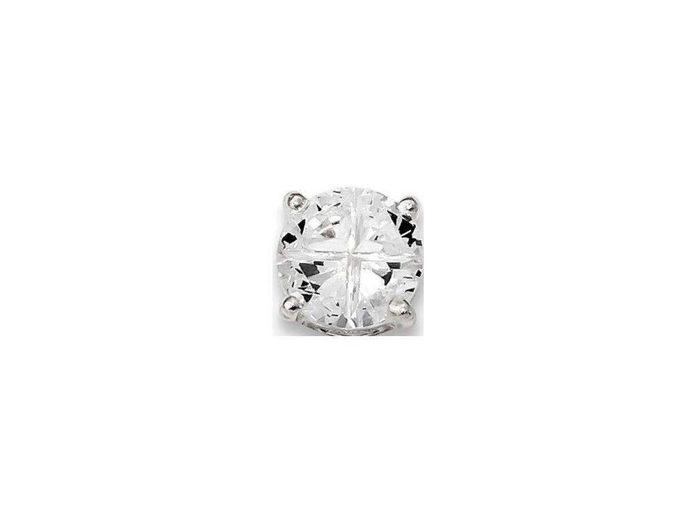 FJC Finejewelers Sterling Silver 6mm Round Basket Set Cubic Zirconia Stud Earrings
