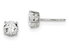 FJC Finejewelers Sterling Silver 6mm Round Basket Set Cubic Zirconia Stud Earrings