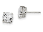 FJC Finejewelers Sterling Silver 8mm Round Basket Set Cubic Zirconia Stud Earrings