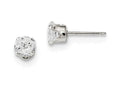 FJC Finejewelers Sterling Silver 5mm Round 4 Prong Cubic Zirconia Stud Earrings