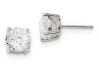 FJC Finejewelers Sterling Silver 8mm Round Basket Set Cubic Zirconia Stud Earrings