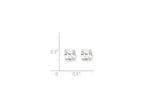 FJC Finejewelers Sterling Silver 6mm Square Cubic Zirconia 4 Prong Stud Earrings