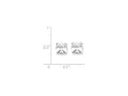 FJC Finejewelers Sterling Silver 7mm Square Cubic Zirconia 4 Prong Stud Earrings