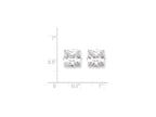 FJC Finejewelers Sterling Silver 9mm Square Cubic Zirconia 4 Prong Stud Earrings