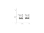 FJC Finejewelers Sterling Silver 8mm Square Cubic Zirconia Basket Set Stud Earrings